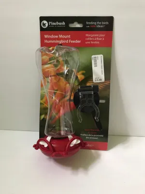 Pinebush Window Mount Hummingbird Feeder