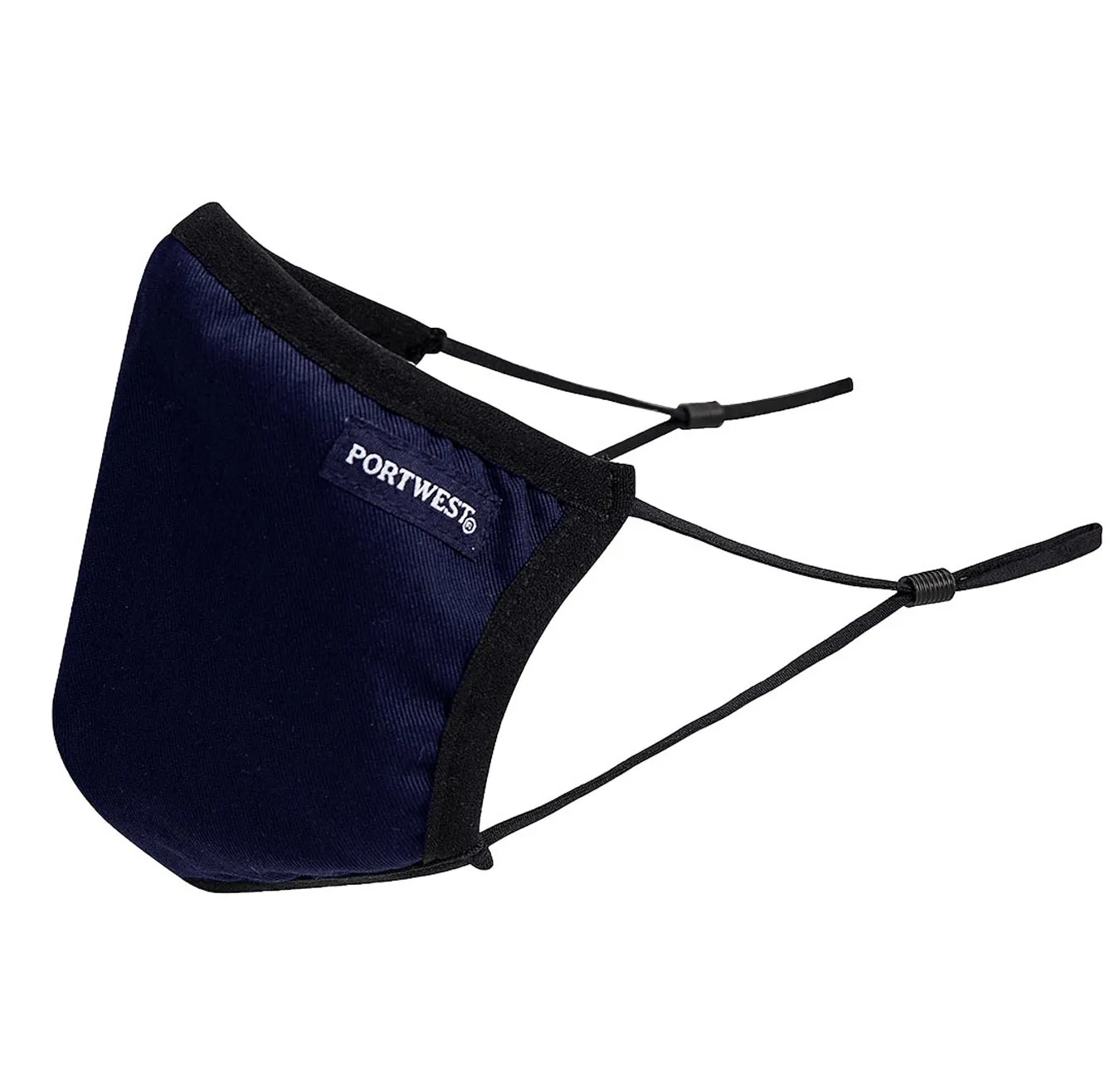 Portwest 3-Ply Anti-Microbial Adjustable Fabric Face Mask