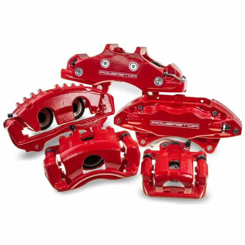 Power Stop 00-01 Dodge Ram 1500 Front Red Calipers w/Brackets - Pair