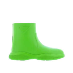 PRADA Logo Rubber Ankle Boots - Feminine Fit