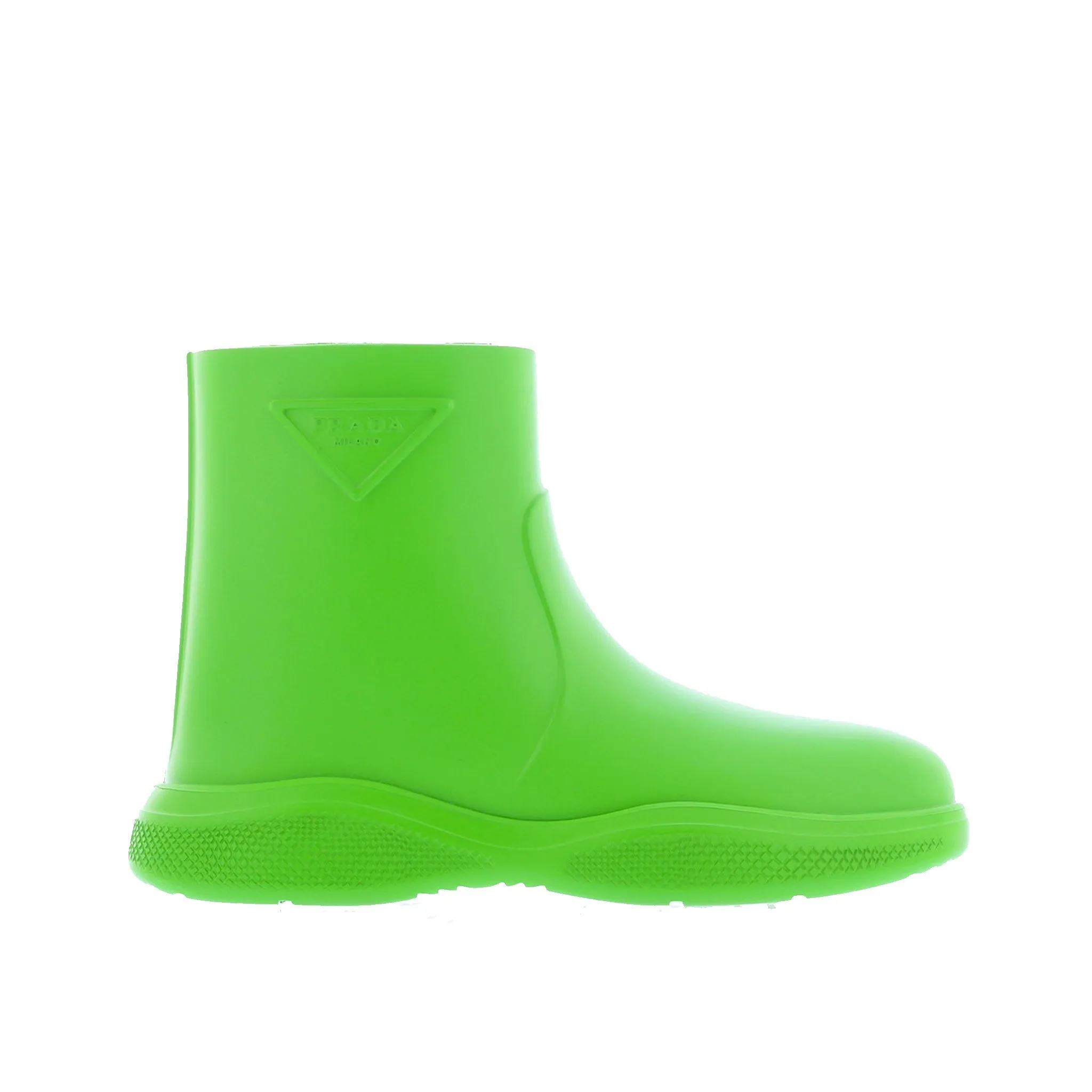 PRADA Logo Rubber Ankle Boots - Feminine Fit
