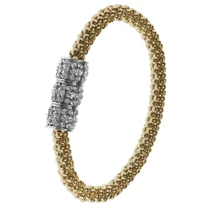 "Mid-Town Glow"  Crystal Embelished Stretch Mesh Bracelet