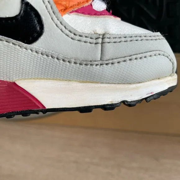 RARE 2012 Nike Air Max 90 Pink/White/Orange Sneakers Toddler Girls - SZ 4 C