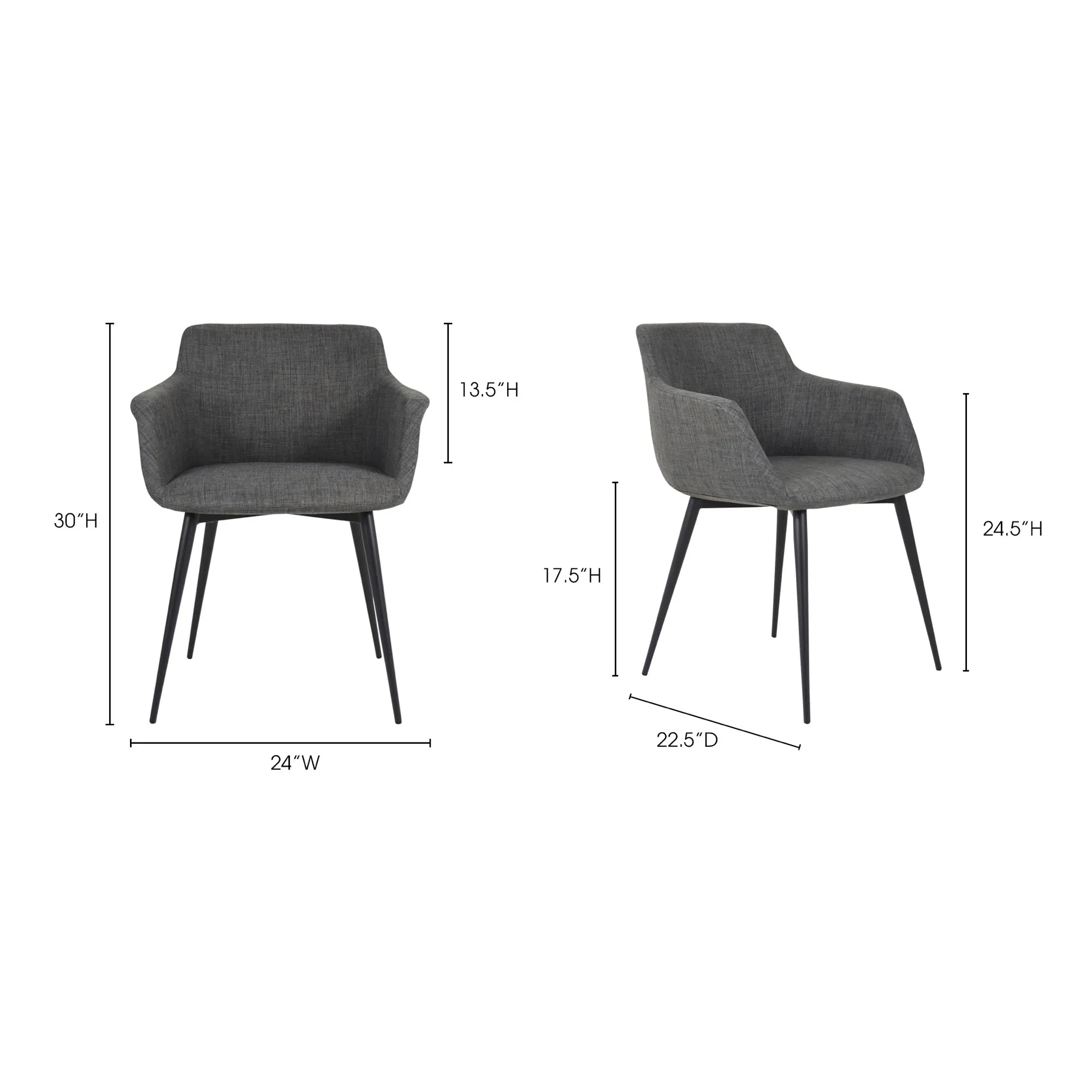 Retro Dining Chairs Duo - Sculpted Seat & Steel Hairpin Legs