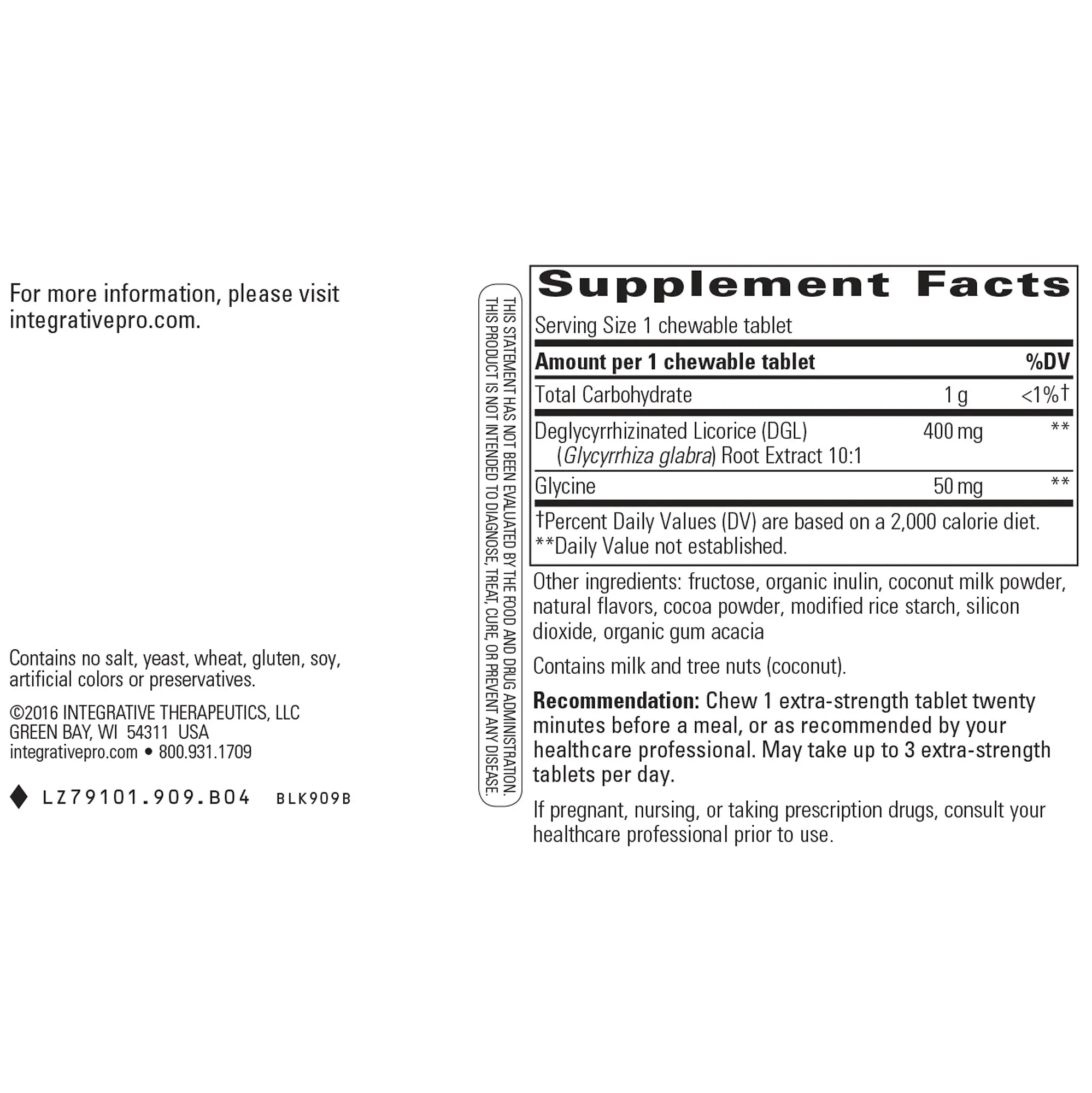 Rhizinate 3x DGL (Chewable Chocolate)