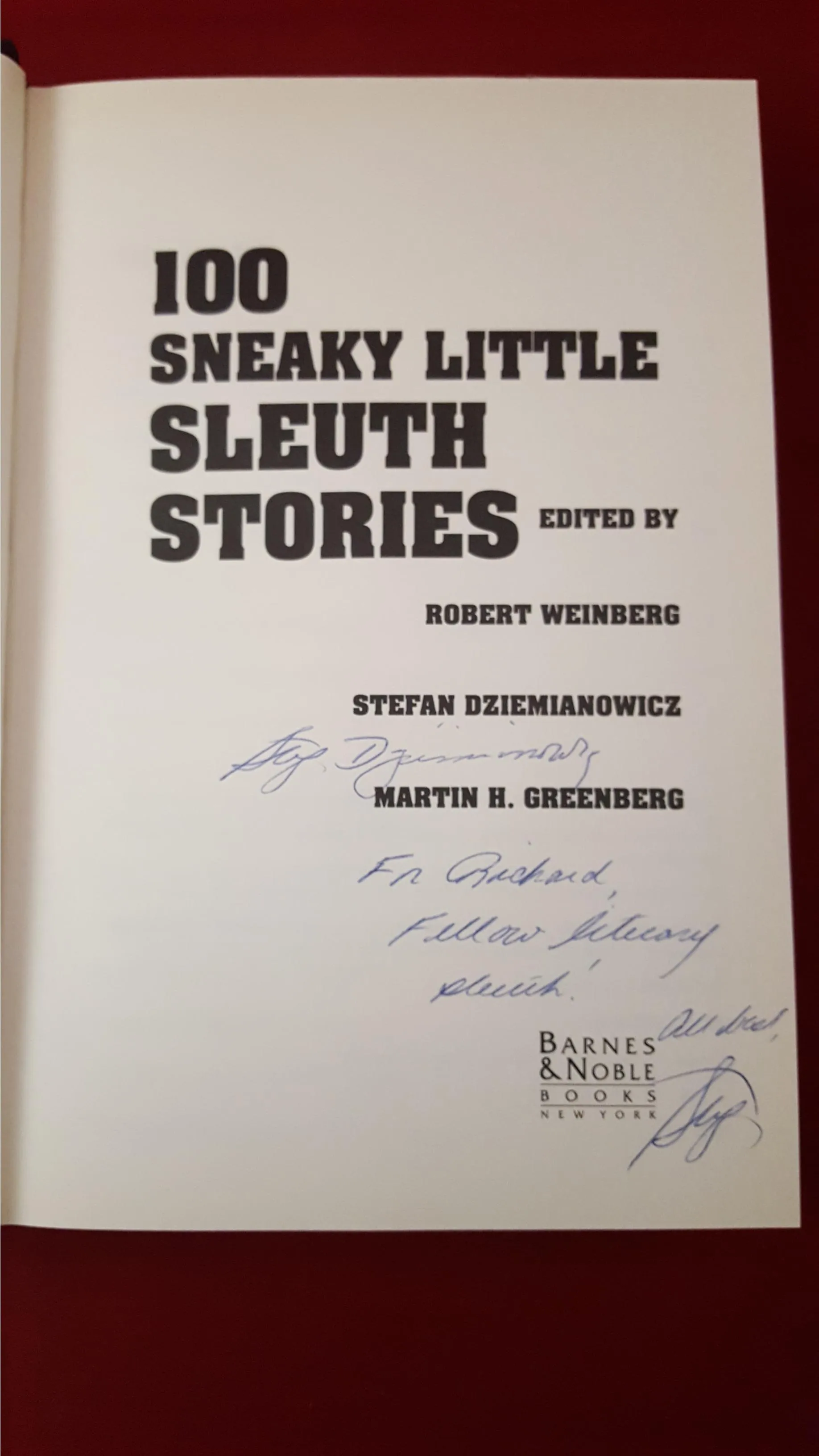 Robert Weinberg Stefan Dziemianowicz Martin H Greenberg-100 Sneaky Little Sleuth Stories,Barnes & Noble, 1997, 1st