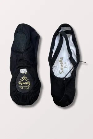 Sansha PRO1C Canvas Split Sole Ballet Shoe - Black