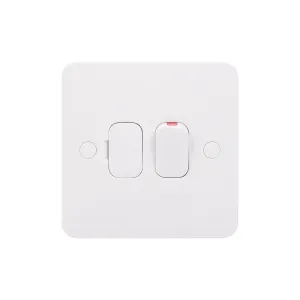 Schneider Electric GGBL5013S Lisse White Moulded 13A DP Switched Fused Connection Unit with Flex Outlet