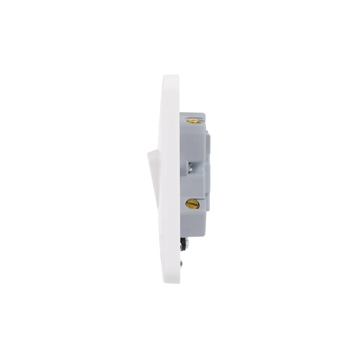 Schneider Electric GGBL5013S Lisse White Moulded 13A DP Switched Fused Connection Unit with Flex Outlet