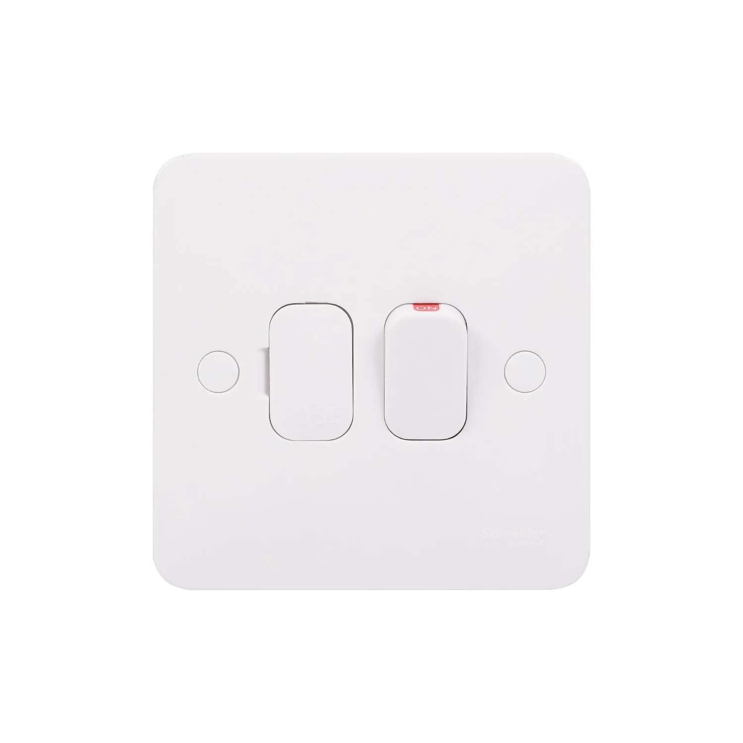 Schneider Electric GGBL5013S Lisse White Moulded 13A DP Switched Fused Connection Unit with Flex Outlet