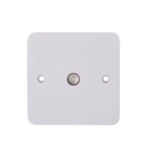 Schneider Electric GGBL7010 Lisse White Moulded Single TV/FM Co-Axial Socket Outlet