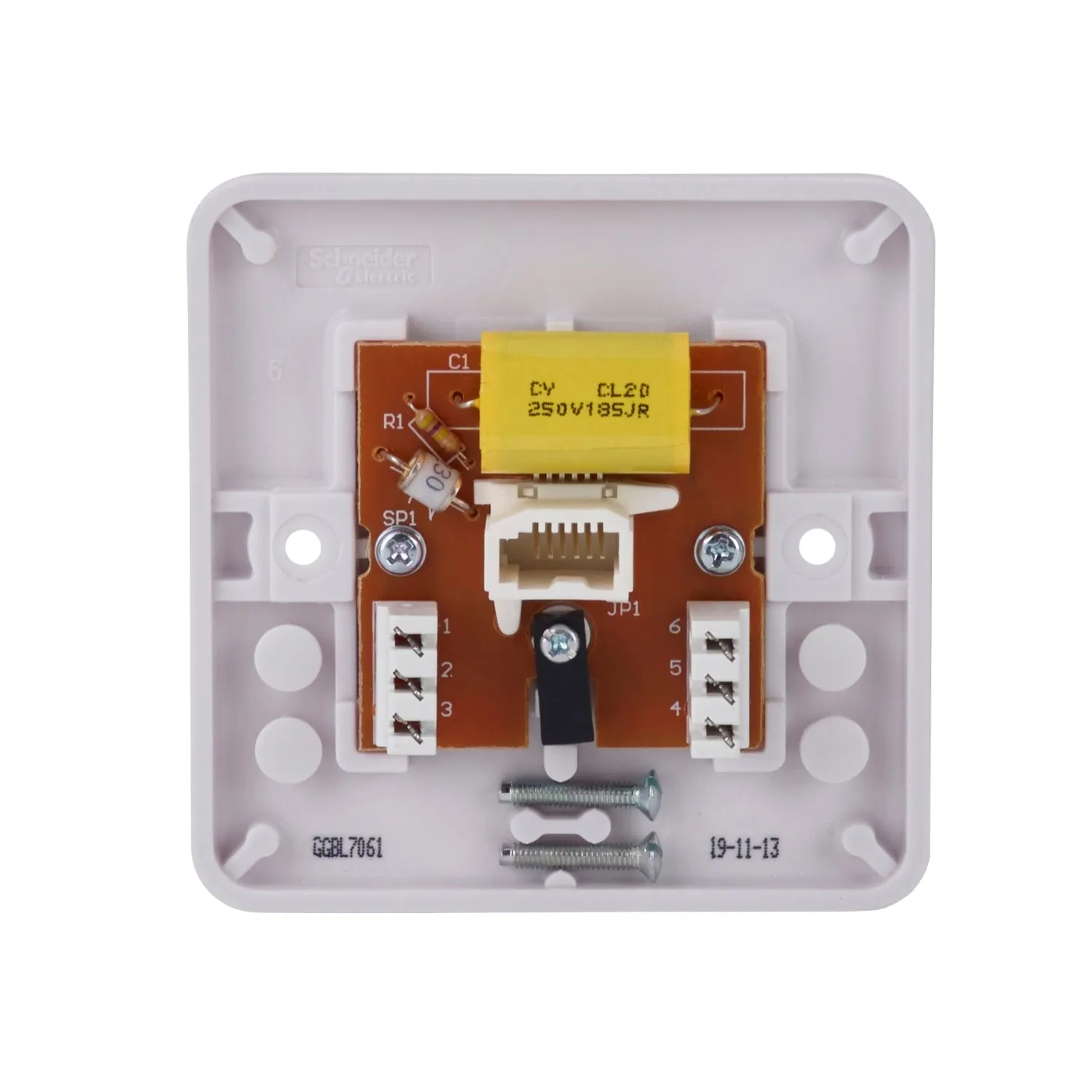 Schneider Electric GGBL7061 Lisse White Moulded BT Master Telephone Socket