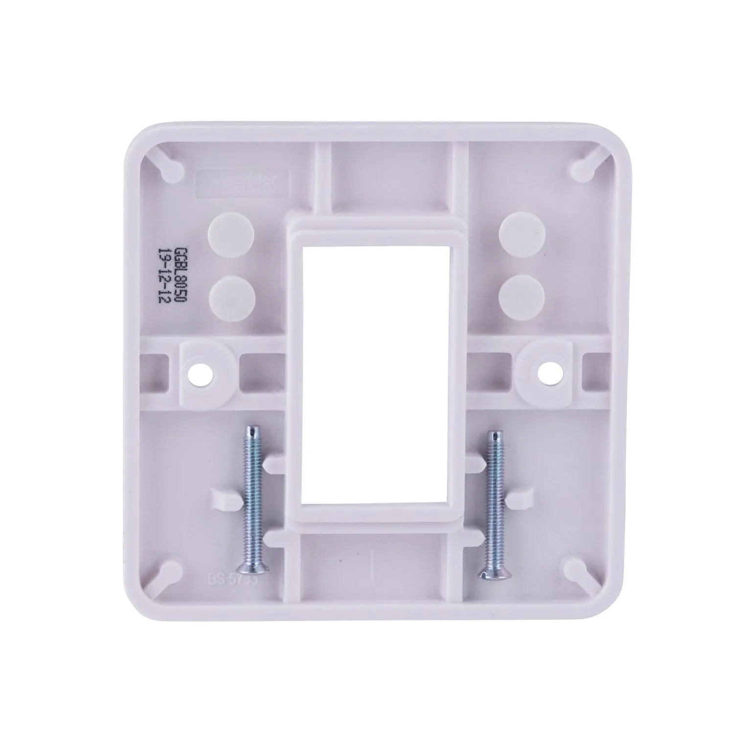 Schneider Electric GGBL8050 Lisse White Moulded 1G 1 Module Euro Plate