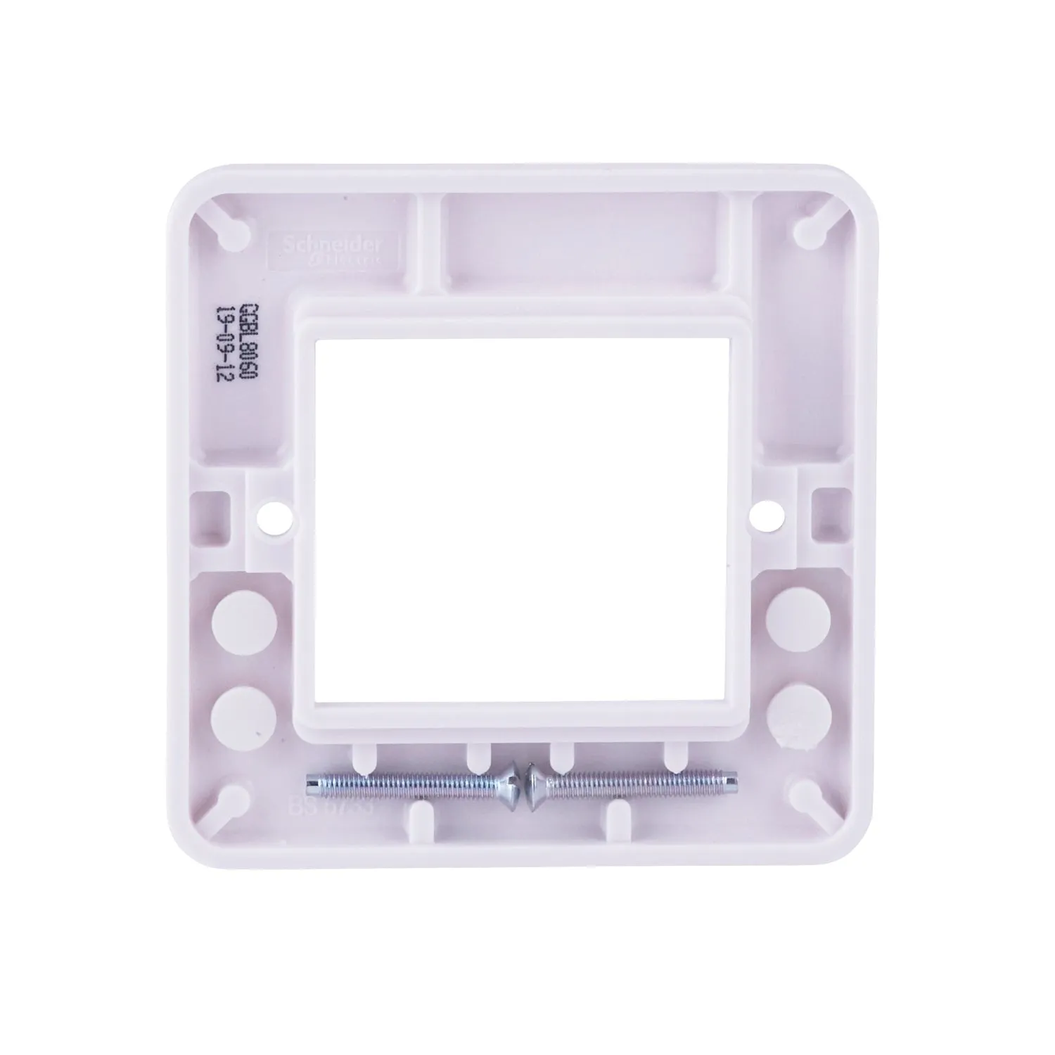 Schneider Electric GGBL8060 Lisse White Moulded 1G 2 Module Euro Plate