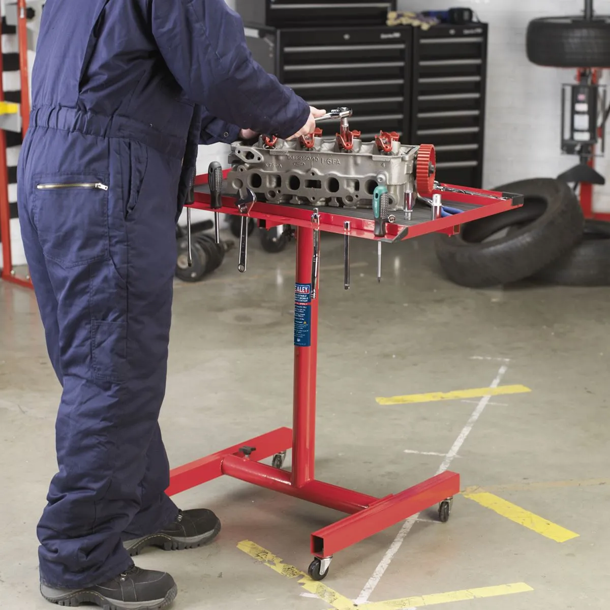 Sealey Mobile Work Station - Height-Adjustable