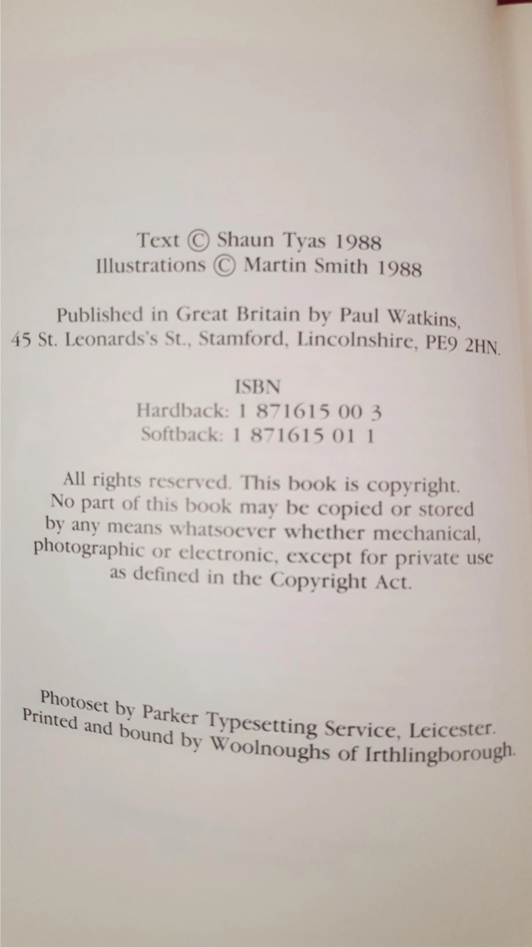 Shaun Tyas - Book-Worm Droppings, Paul Watkins, 1988