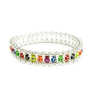 SILVER MULTI COLOR BRACELET  #XDWB-12460-2
