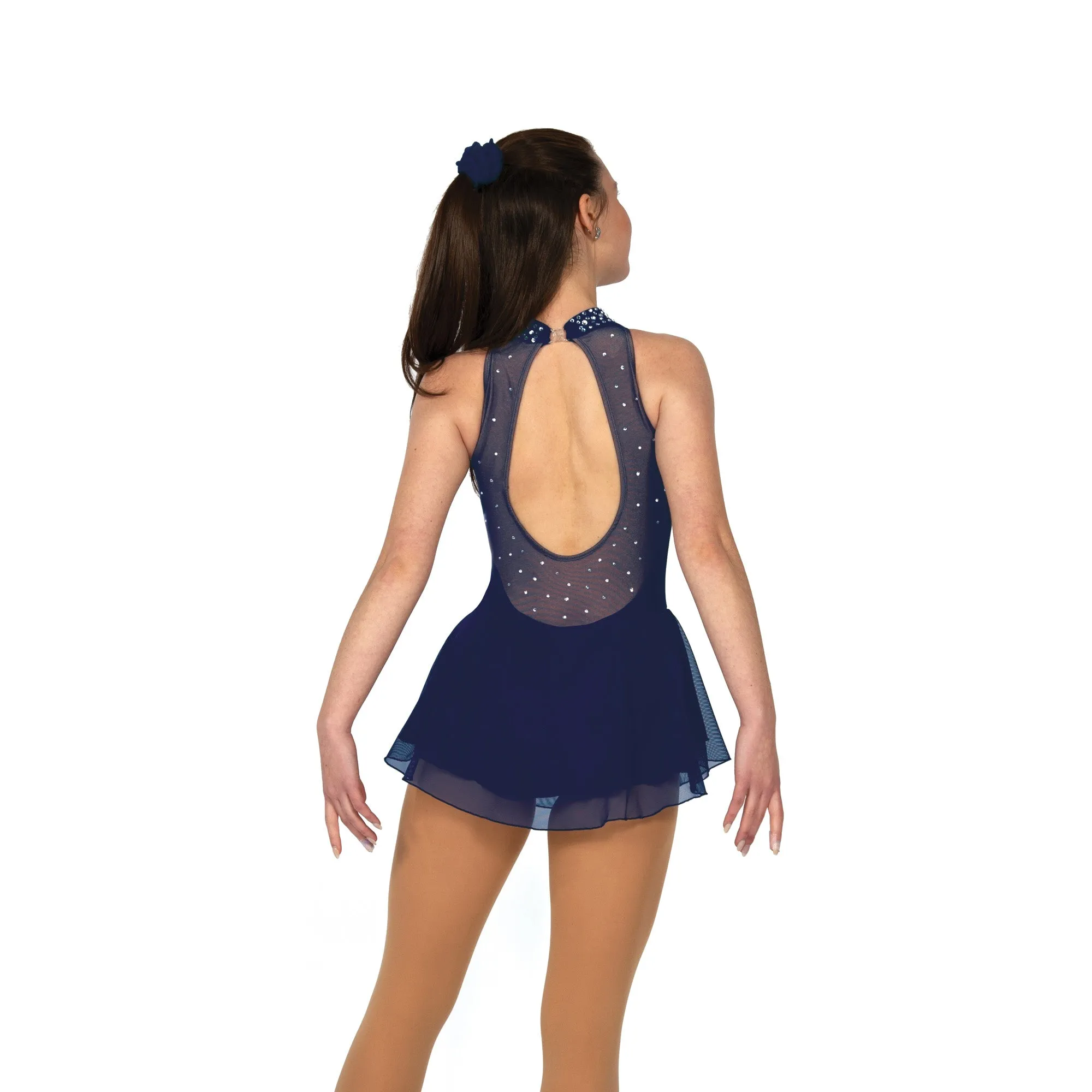 Solitaire Skatewear F22008P/R Mesh Keyhole Dress: Plain or with Crystals