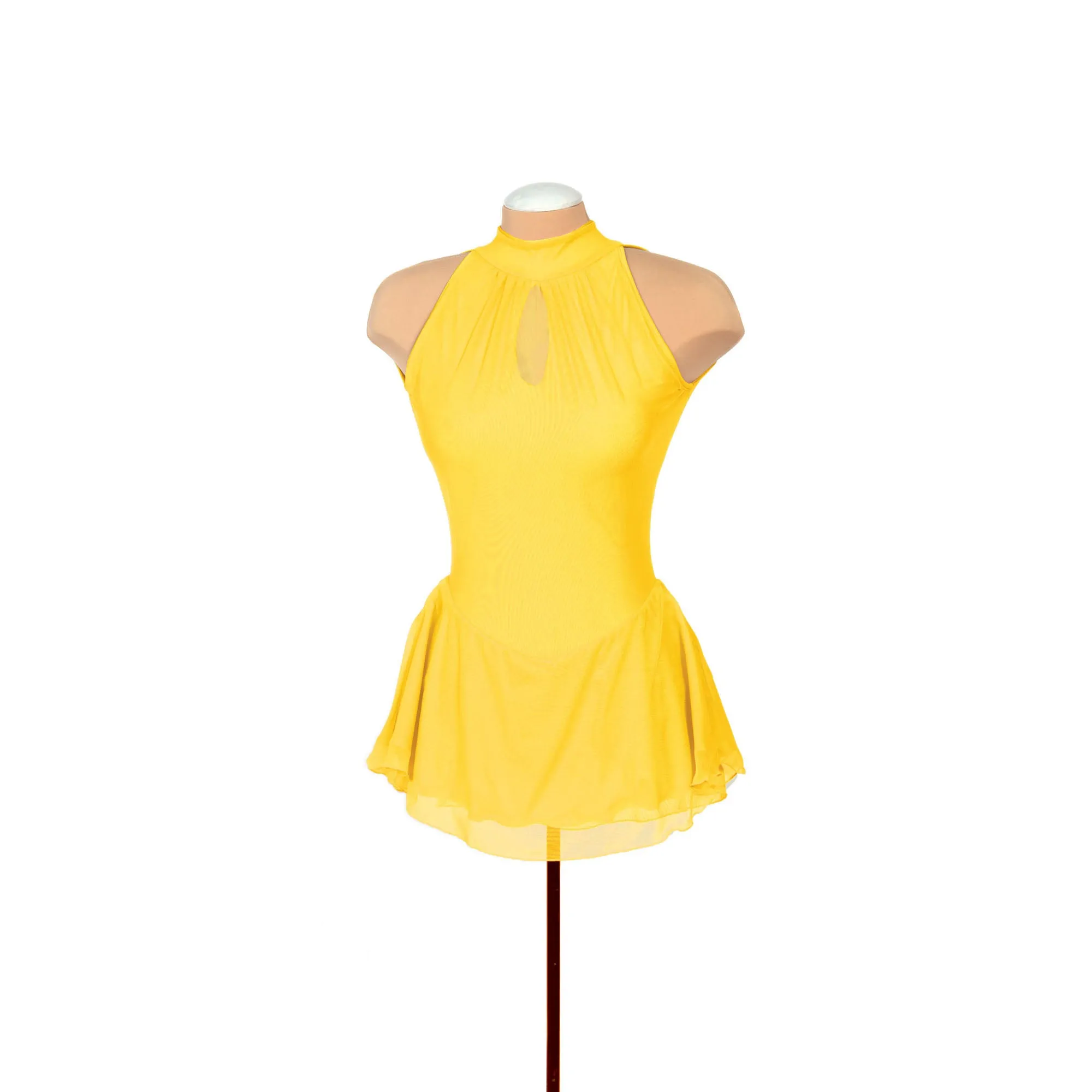 Solitaire Skatewear F22008P/R Mesh Keyhole Dress: Plain or with Crystals