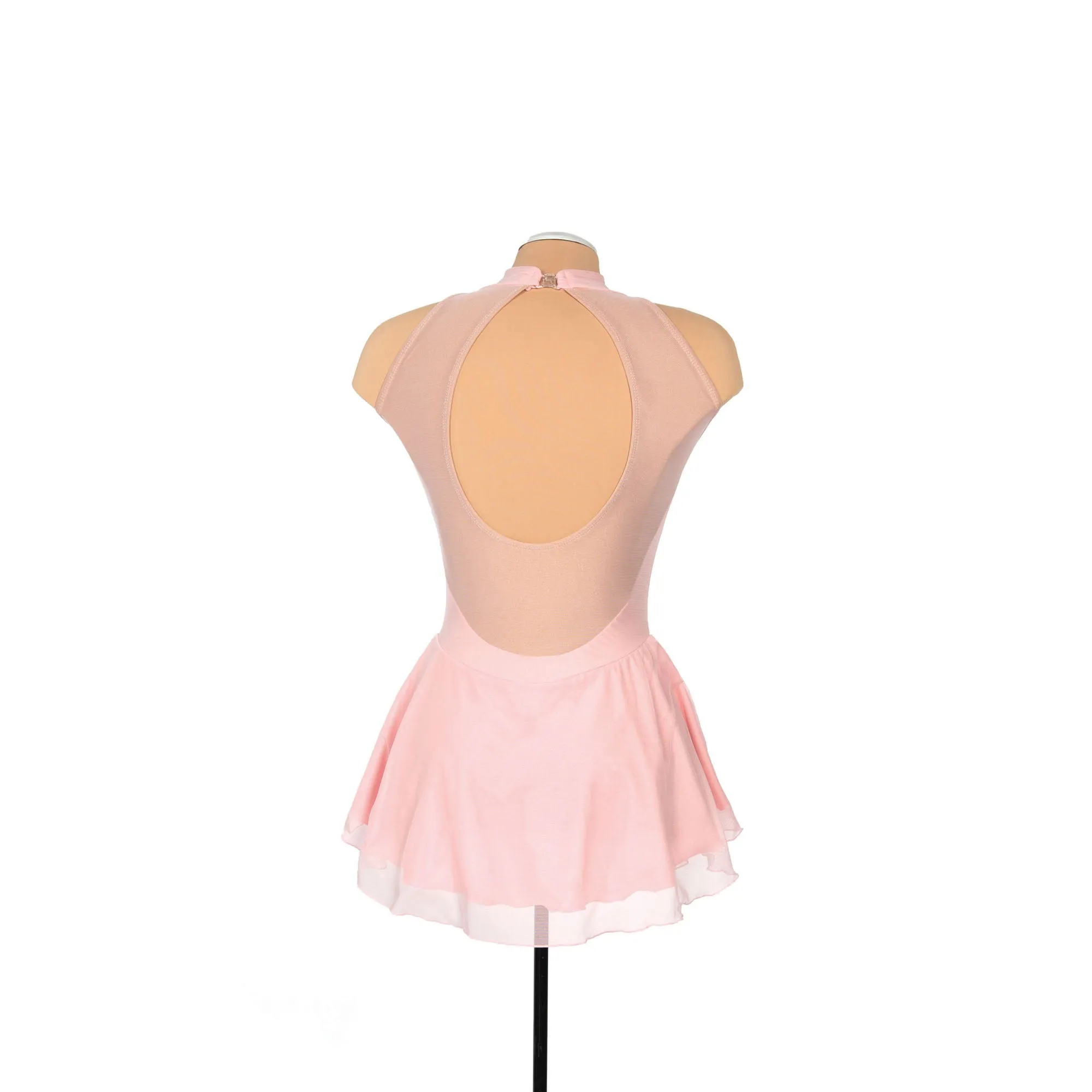 Solitaire Skatewear F22008P/R Mesh Keyhole Dress: Plain or with Crystals