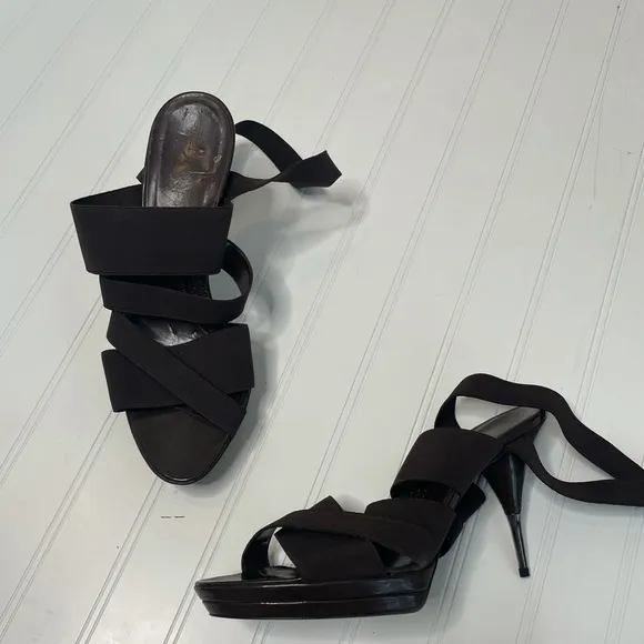 Stella McCartney heels women’s 40 brown strap stretch shoes