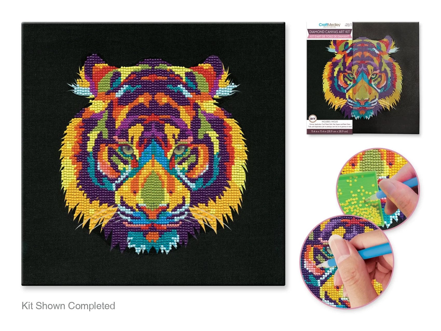 Stretch Artist Diamond Painting Canvas Kit: 11.4"x11.4" Primed Back-Stapled