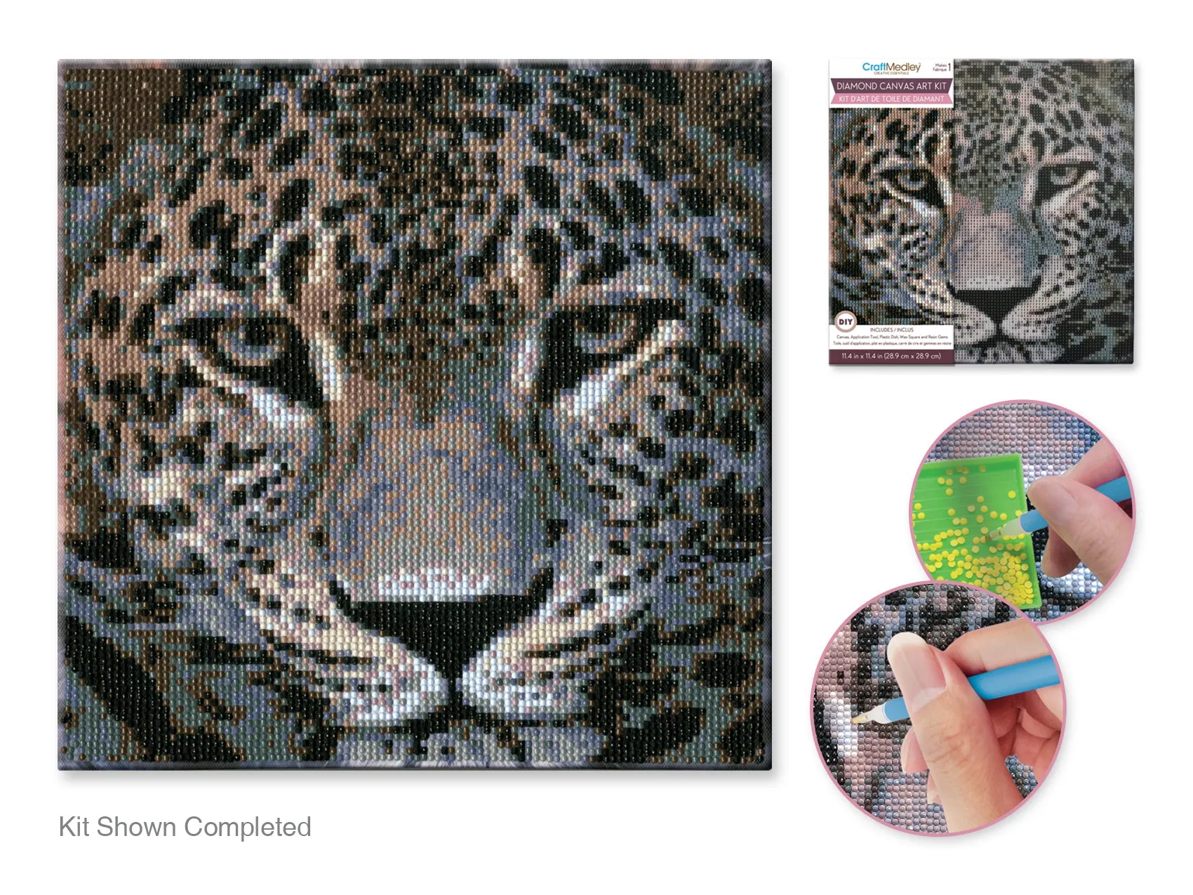 Stretch Artist Diamond Painting Canvas Kit: 11.4"x11.4" Primed Back-Stapled