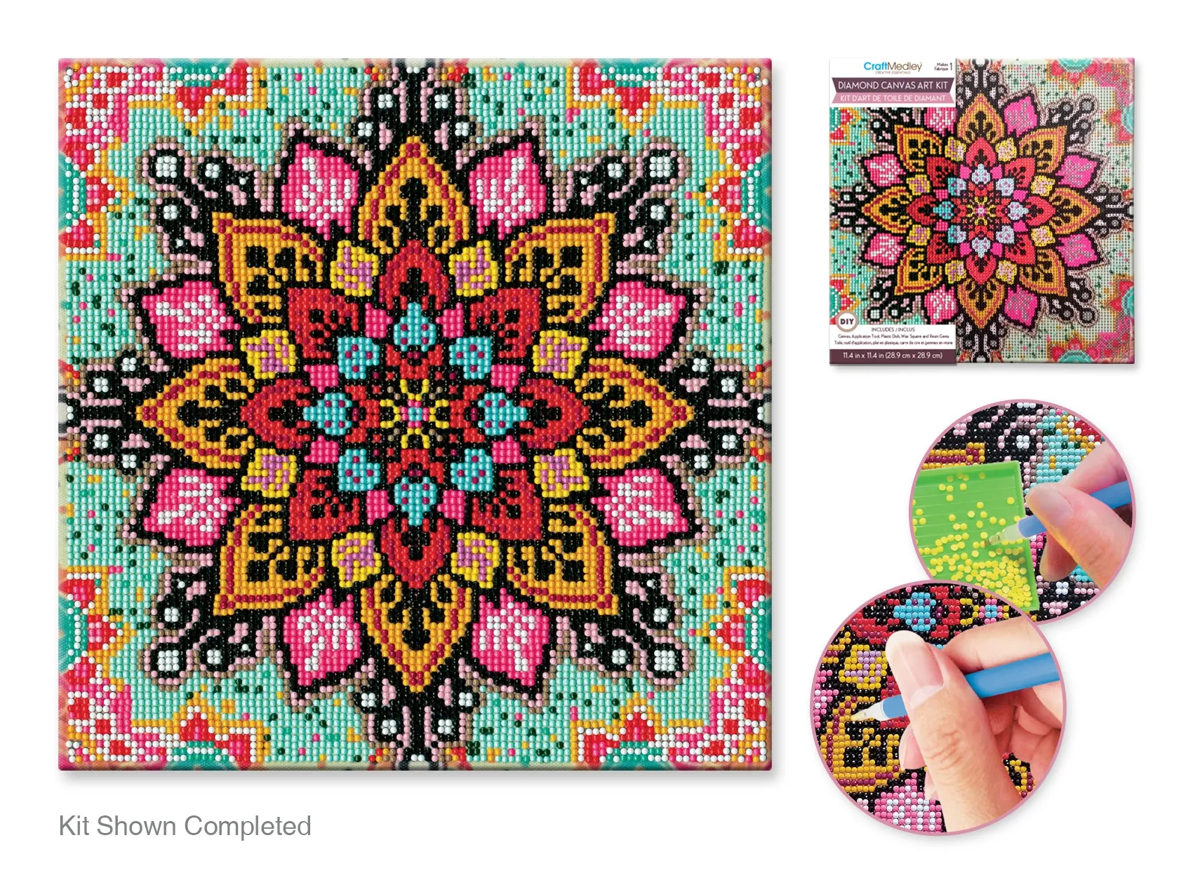 Stretch Artist Diamond Painting Canvas Kit: 11.4"x11.4" Primed Back-Stapled