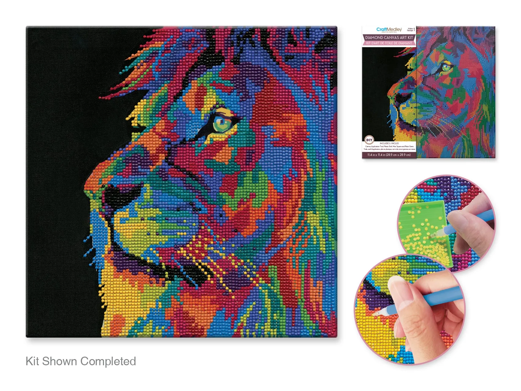 Stretch Artist Diamond Painting Canvas Kit: 11.4"x11.4" Primed Back-Stapled