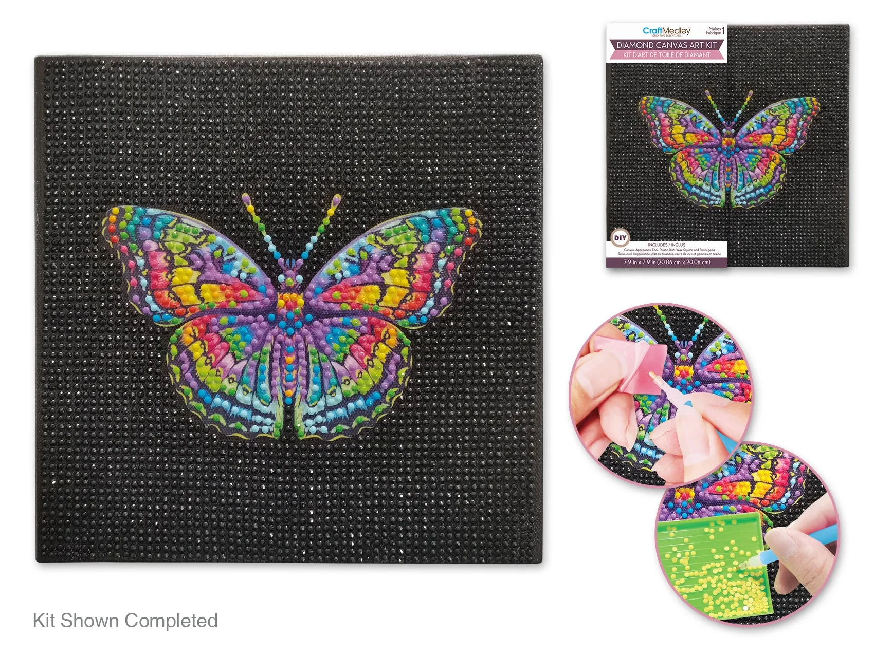 Stretch Artist Diamond Painting Canvas Kit: 7.9"x7.9" Primed Back-Stapled