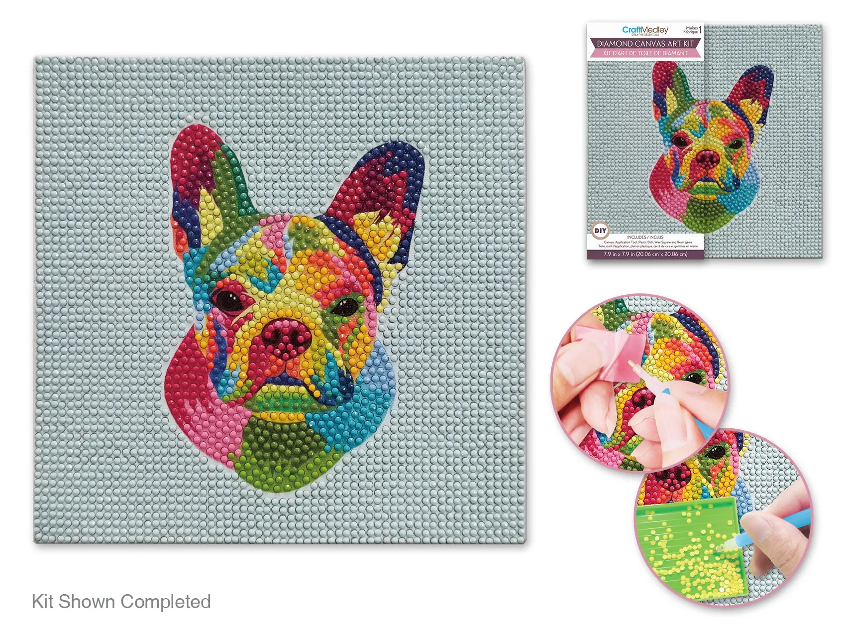 Stretch Artist Diamond Painting Canvas Kit: 7.9"x7.9" Primed Back-Stapled