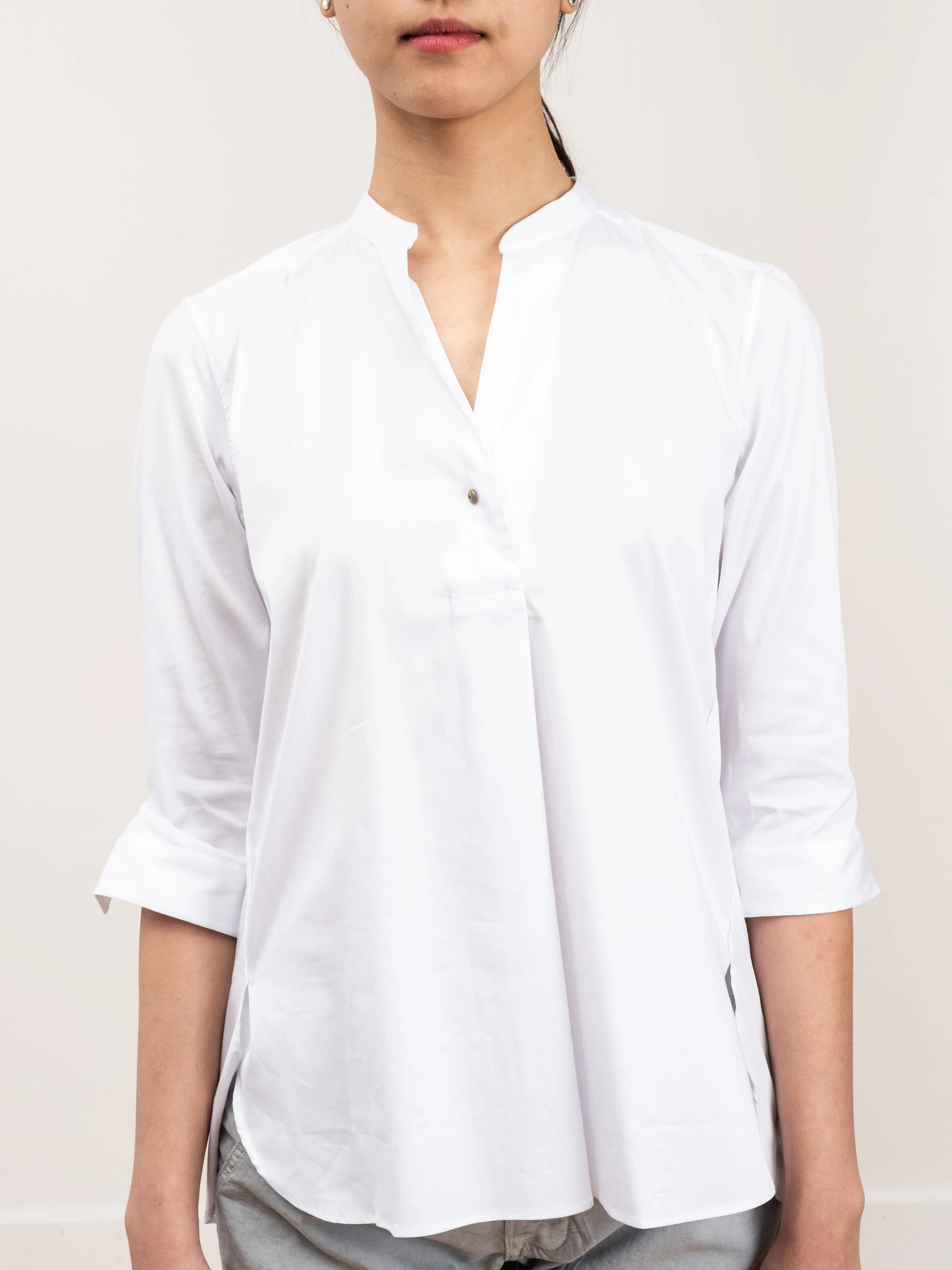 stretch cotton tunic