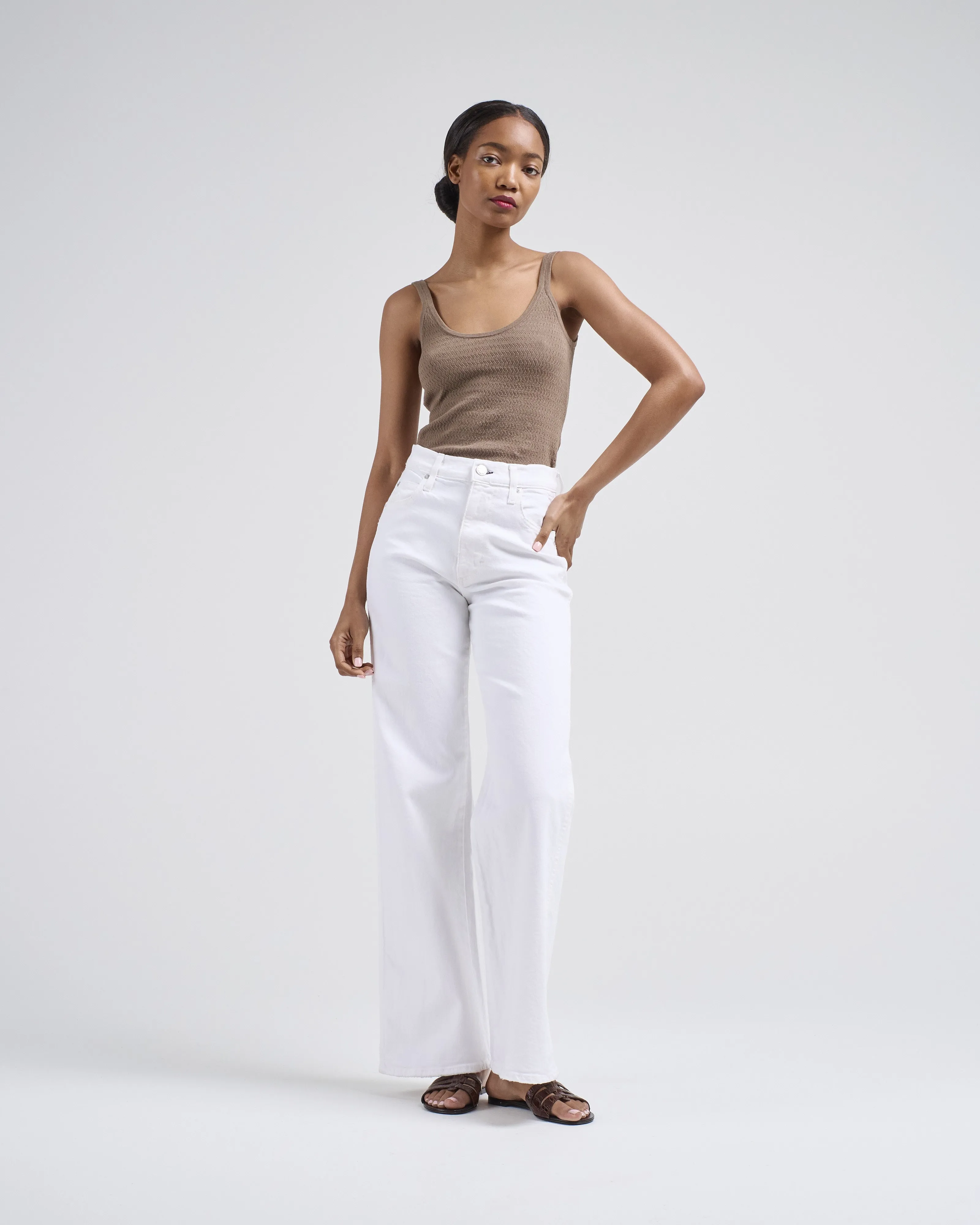 stretch pointelle camisole