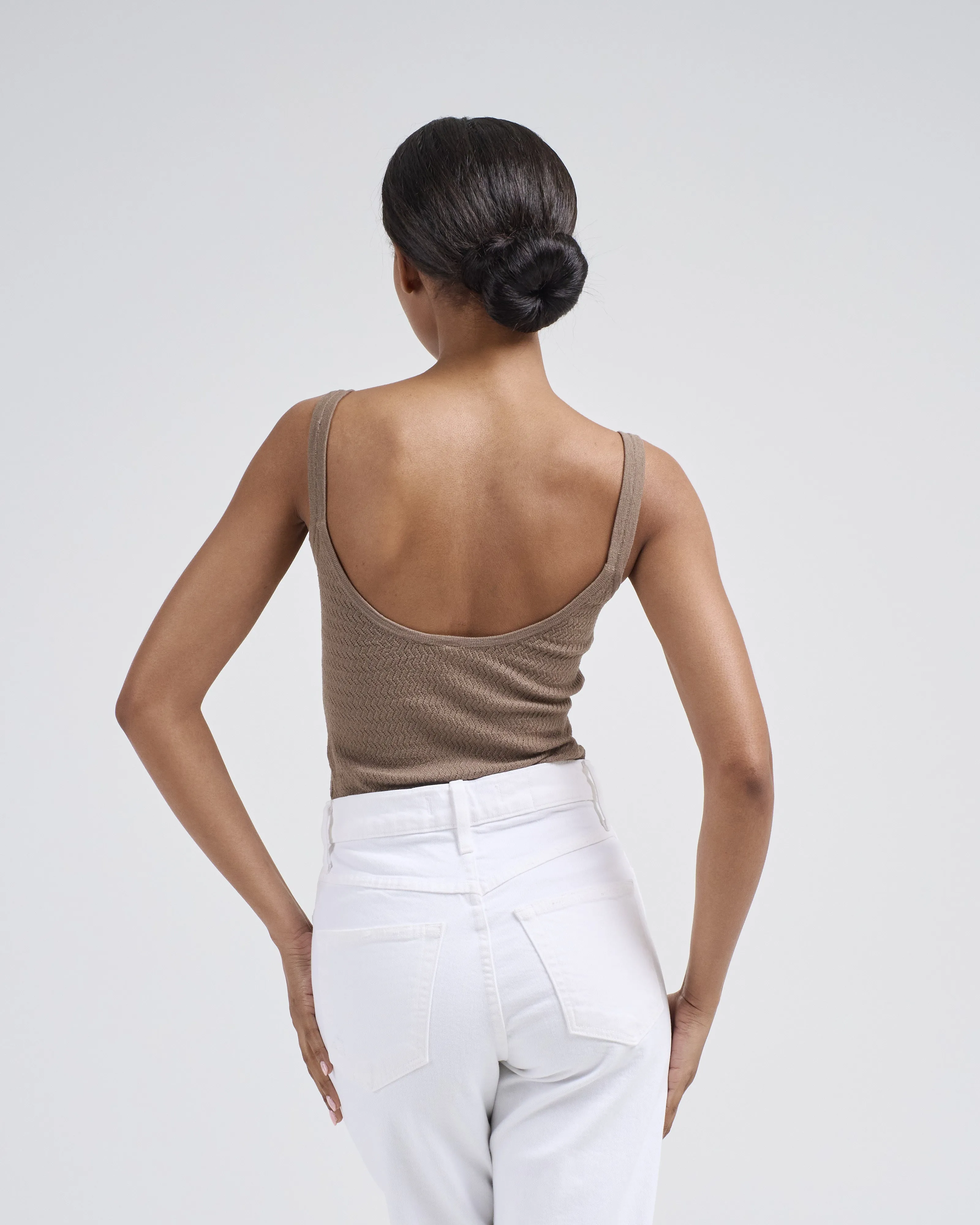 stretch pointelle camisole