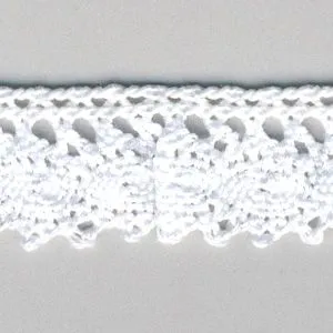 Stretch Torchon Lace #01 White