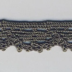 Stretch Torchon Lace #102 Carbon Gray