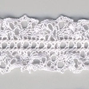Stretch Torchon Lace #146 White Purple