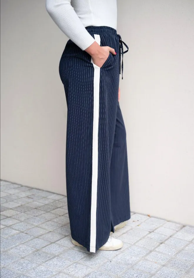 Surii Pinstripe Pants - Navy