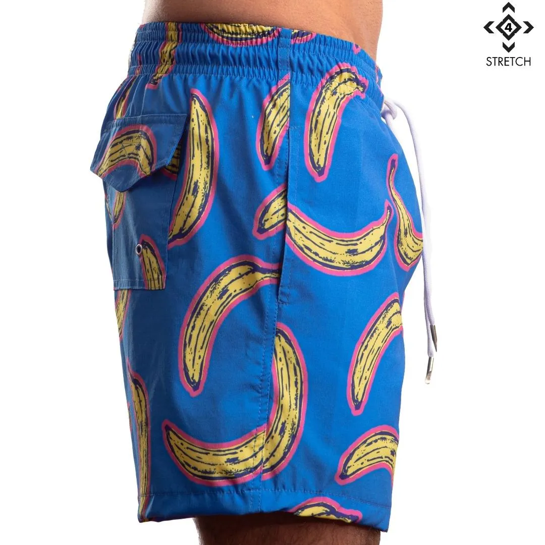 Traje de Baño con Estampado "Bananas" para Hombre - 4 Way Stretch
