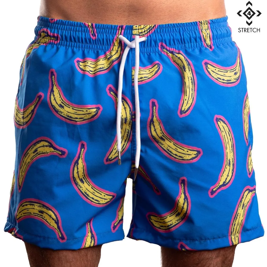 Traje de Baño con Estampado "Bananas" para Hombre - 4 Way Stretch