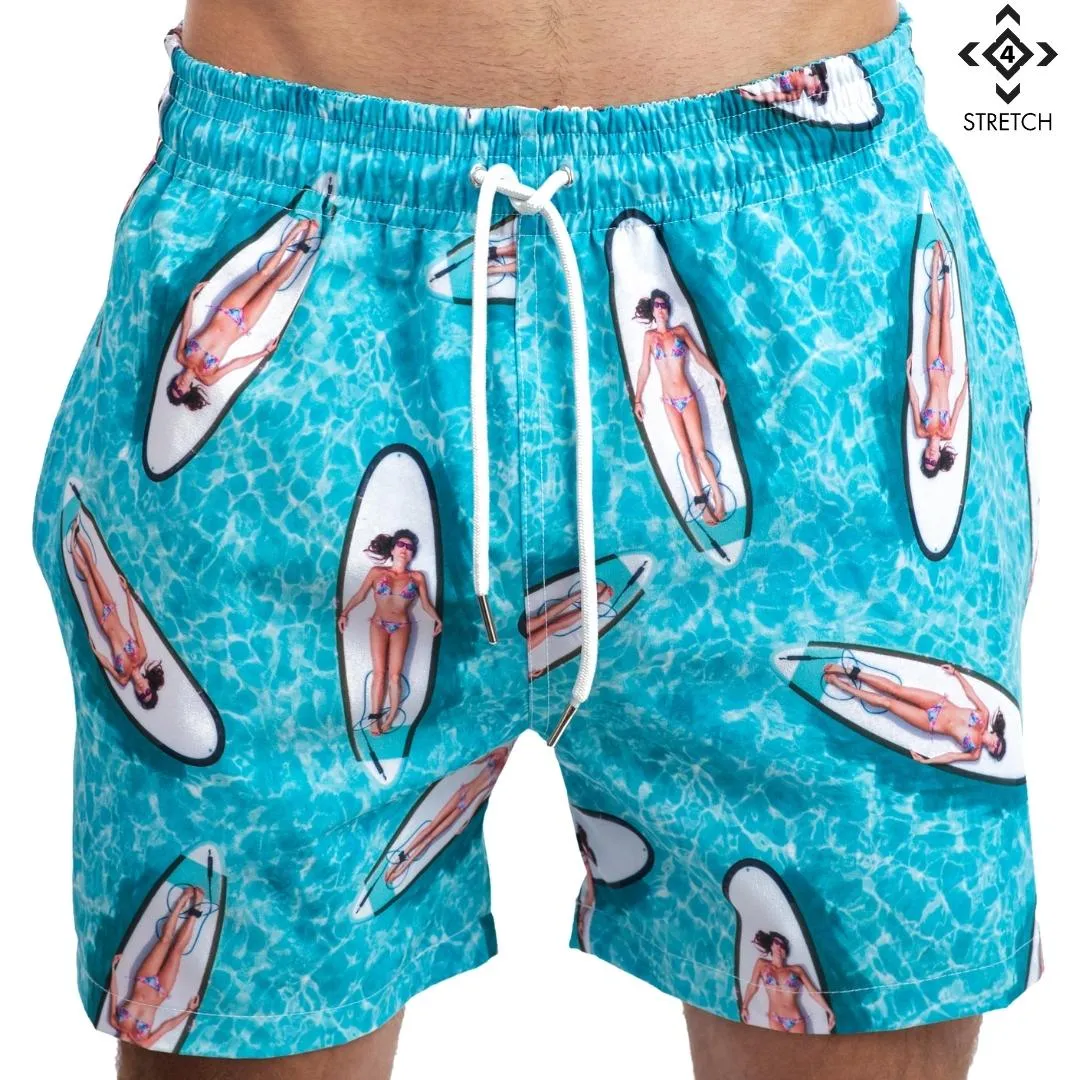 Traje de Baño con Estampado "Paddle Surf" para Hombre - 4 Way Stretch