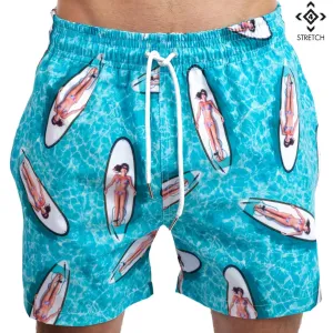 Traje de Baño con Estampado "Paddle Surf" para Hombre - 4 Way Stretch