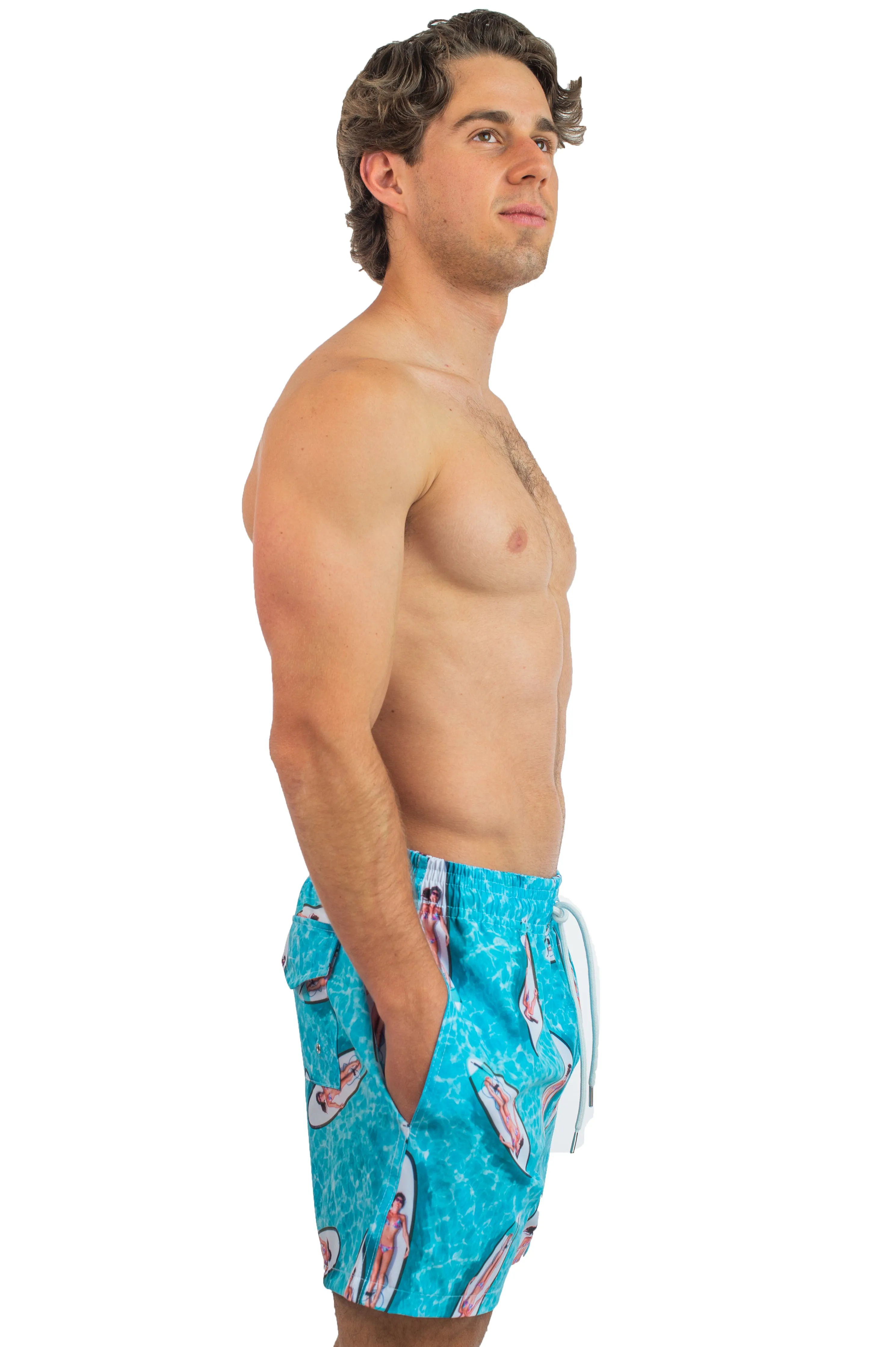 Traje de Baño con Estampado "Paddle Surf" para Hombre - 4 Way Stretch