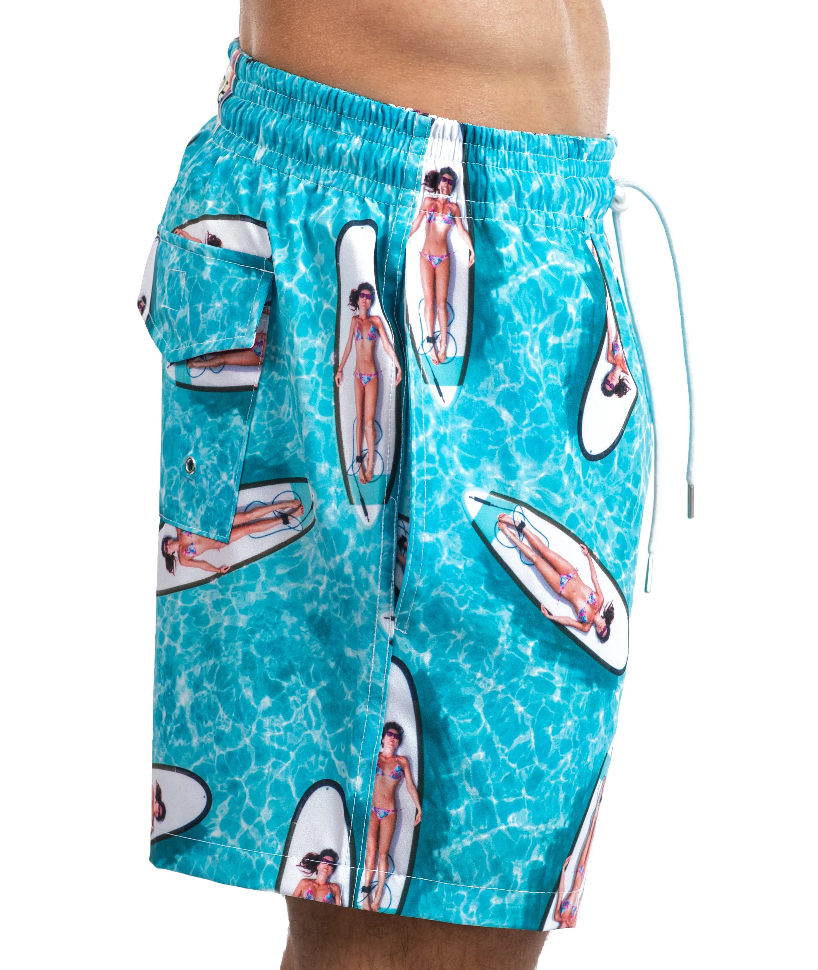 Traje de Baño con Estampado "Paddle Surf" para Hombre - 4 Way Stretch