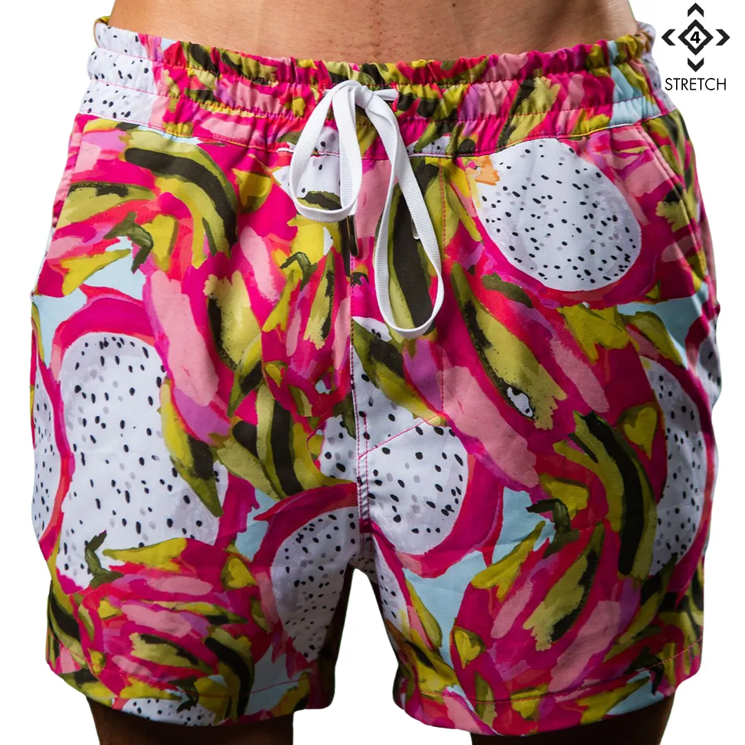 Traje de Baño con Estampado "Pitahaya" para Hombre - 4 Way Stretch