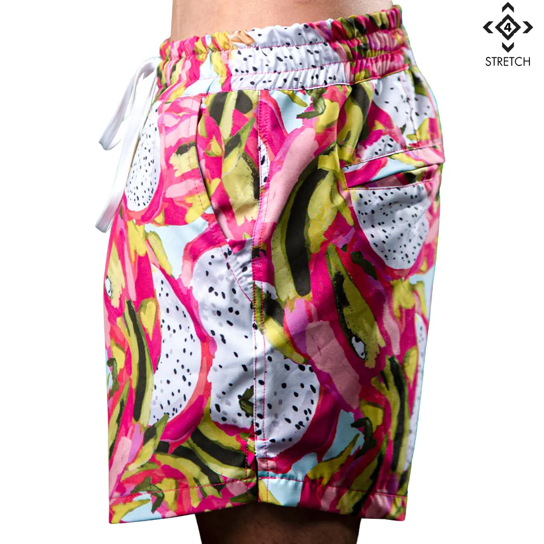 Traje de Baño con Estampado "Pitahaya" para Hombre - 4 Way Stretch