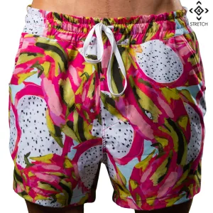 Traje de Baño con Estampado "Pitahaya" para Hombre - 4 Way Stretch