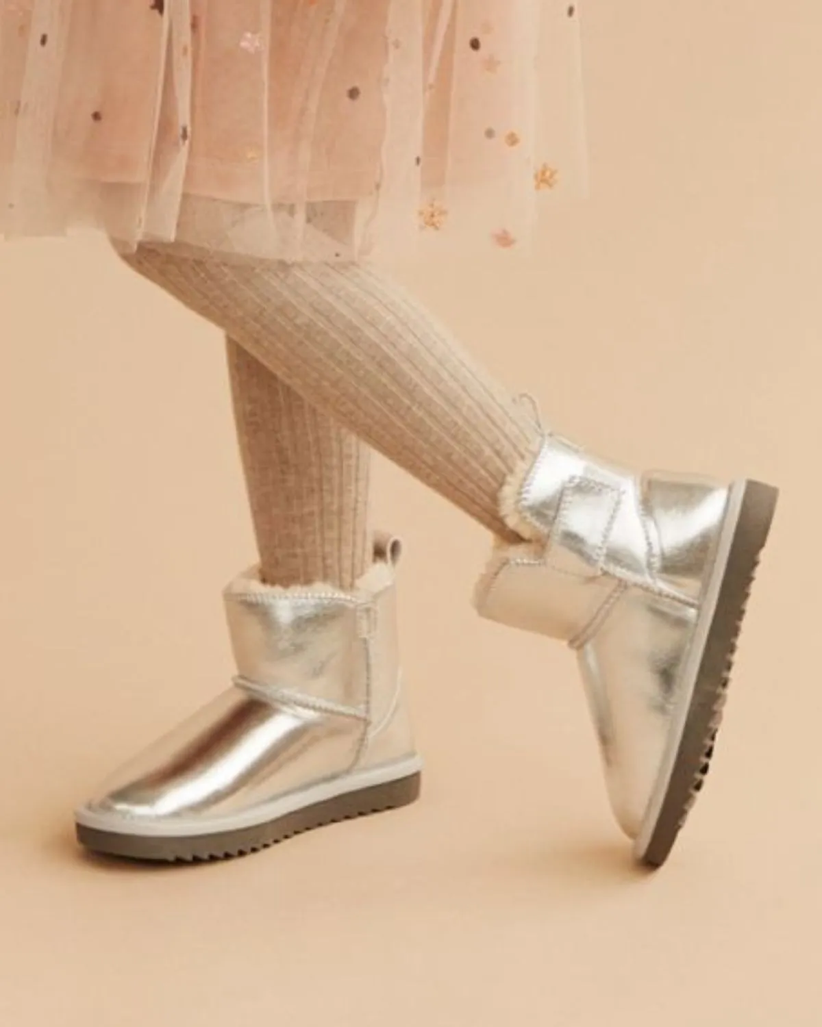 VALESK TEDDY BOOT - Silver