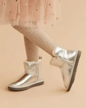 VALESK TEDDY BOOT - Silver