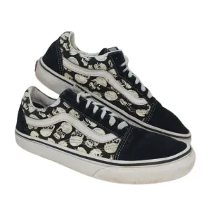 VANS Old Skool Gloww in the Dark Mens Pre-owned Suede Skulls Sneakers - sz. 6